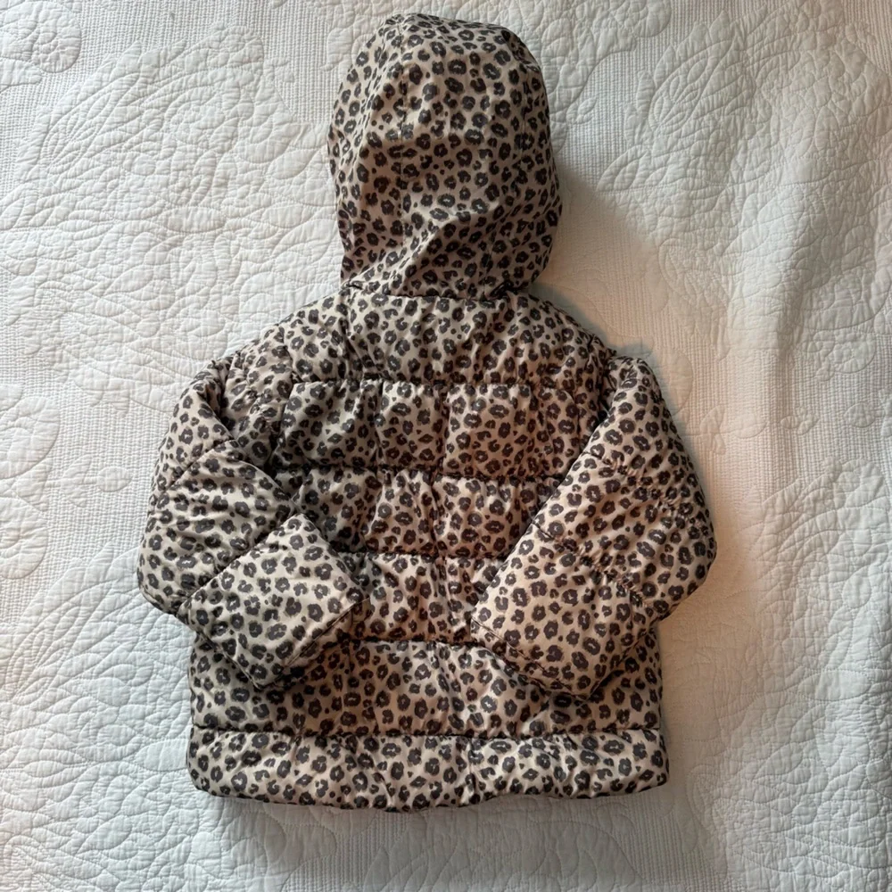 Carter's Leopard‎ Print Puffer Jacket with Pink Accents